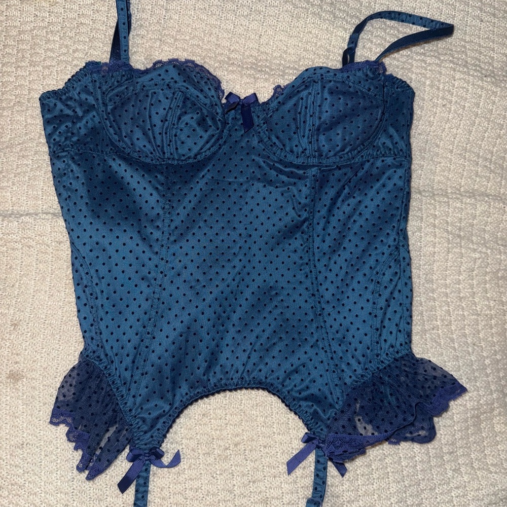 Victoria's Secret Navy Polka Dot Bustier